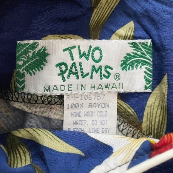 TWO PALMS NAVY HAWAIIAN FLORAL SHORT SLEEVE TRUMPET RUFFLE MAXI DRESS - S - Picture 6 of 8